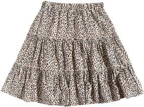 img 4 attached to Milumia Leopard Elastic Ruffle Tiered