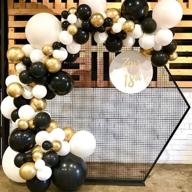 🎈 soota balloon arch garland kit decorations - 134 pieces white black gold latex balloons for baby shower wedding birthday grad anniv party background diy décor логотип