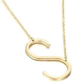 img 4 attached to Necklaces Necklace Alphabets Minimalist Stainless