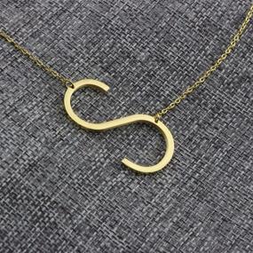 img 2 attached to Necklaces Necklace Alphabets Minimalist Stainless