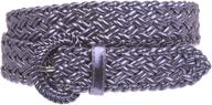 inch wide metallic braided woven women's accessories and belts logo