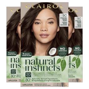 img 4 attached to 🌰 Clairol Natural Instincts 5C Brass Free Medium Brown Hair Dye - Semi-Permanent Color, Pack of 3