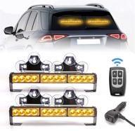 🚦 amber strobe traffic advisor lights bar, ideal for vehicles and trucks (2x12.8inch) logo