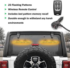 img 3 attached to 🚦 Amber Strobe Traffic Advisor Lights Bar, Ideal for Vehicles and Trucks (2x12.8inch)
