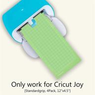 🌈 машина cricut joy 4 шт. стандартные клеевые режущие коврики 4.5x12 - нескользящие заменяемые виниловые коврики cricket, прочные и клейкие зеленые коврики для ремесленных аксессуаров circuit joys логотип