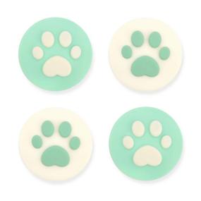 img 4 attached to 🎮 Enhance Your Gaming Experience with GeekShare 4PCS Silicone Cat Paw JoyCon Thumb Grip Set for Switch Lite and OLED – Vibrant Spring Green