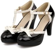 модные туфли на платформе с ремешком t из кожи (черные, 8.5) женская обувь для туфель логотип