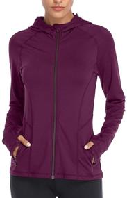 img 3 attached to Stylish & Sporty: VUTRU Women's Slim Fit Full Zip Hoodie Jacket for Track Running with Zip Pockets