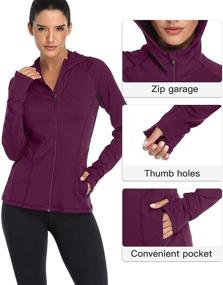 img 2 attached to Stylish & Sporty: VUTRU Women's Slim Fit Full Zip Hoodie Jacket for Track Running with Zip Pockets