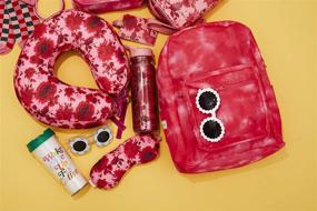 img 1 attached to 🌸 ban.do Insulated Water Bottle with Straw: BPA Free, 16 oz Pink/Red Floral Tumbler with Glitter - Potpourri