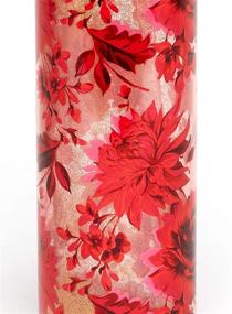 img 2 attached to 🌸 ban.do Insulated Water Bottle with Straw: BPA Free, 16 oz Pink/Red Floral Tumbler with Glitter - Potpourri