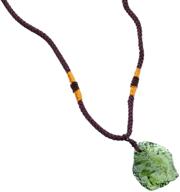 🌌 moldavite meteorite necklace - adjustable cord pendant with irregular stone – natural gemstone energy jewelry logo