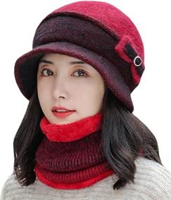img 4 attached to Scarf Womens Beanie Knitted Outdoor Outdoor Recreation for Hiking & Outdoor Recreation Clothing