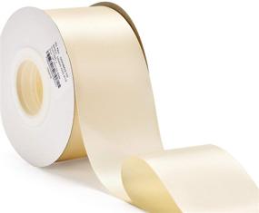 img 3 attached to 🎁 YAMA Double Face Satin Ribbon - 2 Inch 25 Yards: Ideal for Elegant Gift Wrapping in Ivory
