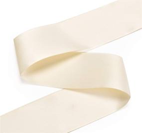 img 2 attached to 🎁 YAMA Double Face Satin Ribbon - 2 Inch 25 Yards: Ideal for Elegant Gift Wrapping in Ivory