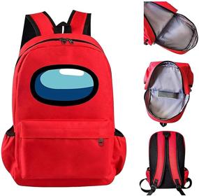 img 3 attached to Sus-Looking Imposter Backpack: Meme Crewmate Day Pack for Outdoor Hiking & School (Red, 17 In)