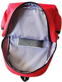 img 1 attached to Sus-Looking Imposter Backpack: Meme Crewmate Day Pack for Outdoor Hiking & School (Red, 17 In)