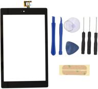 🔧 xtremeamazing 8-inch digitizer touch screen panel replacement for amazon kindle fire hd8 7th generation 2017 release sx034qt – includes screwdriver tool, adhesive, and glass logo