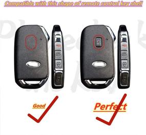 img 2 attached to 🔑 Ultimate Protection: BINFHONG Carbon Black Key Fob Cover for Kia Ceed Cerato Forte NIRO Seltos Sorento Soul Sportage Telluride - With Keychain & Remote Control Safety