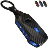 🔑 ultimate protection: binfhong carbon black key fob cover for kia ceed cerato forte niro seltos sorento soul sportage telluride - with keychain & remote control safety logo