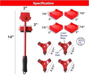 img 2 attached to 🛋️ HutHomery Furniture Tri-Dolly: Effortless Moving System for Bulky & Heavy Loads – 9 Pack, 440-lb Load Capacity