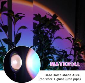 img 1 attached to 🌈 Mellow Projection Lamp - Yuede LED 180 Degree Rotation for Photography/Party/Home Decor/Bedroom Living Room Bring Modern Fashion (Rainbow Lamp)