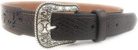 img 4 attached to 👔 Stylish HOOey Mens Tooled Tapered Belt: Top-notch Men's Accessories to Elevate Your Style