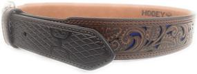 img 3 attached to 👔 Stylish HOOey Mens Tooled Tapered Belt: Top-notch Men's Accessories to Elevate Your Style