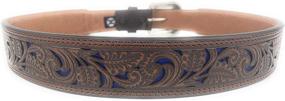 img 2 attached to 👔 Stylish HOOey Mens Tooled Tapered Belt: Top-notch Men's Accessories to Elevate Your Style