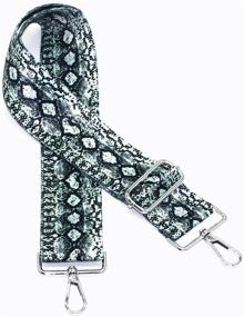 img 3 attached to 👜 Adjustable Length Handbag Strap - 2" Wide, 29"-51.5" - Canvas Replacement Purse Strap with Metal Silver Buckles (Style7)