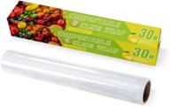 🌽 environmentally-conscious compostable cling wrap: biodegradable corn pla film with slide cutter, 12 inch x 99 feet logo