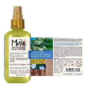 img 3 attached to 🌿 Maui Moisture Lightweight Curls + Flaxseed Curl Refresher Mist: Aloe Vera, Flaxseed Oil, Coconut Water for Natural Conditioning and Moisturizing, Vegan and Paraben Free - 8oz Spray