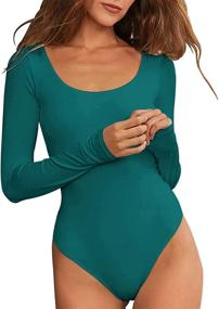 img 4 attached to 👗 Stretchy Womens Bodysuit by TARAINYA – Stylish Clothing and Bodysuits for Women