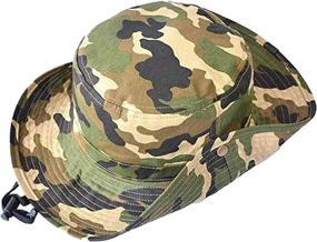 img 4 attached to Packable Camouflage Fishman Cap for Boys Ages 5-8: Sun Hat Bucket