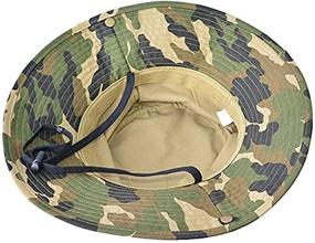 img 1 attached to Packable Camouflage Fishman Cap for Boys Ages 5-8: Sun Hat Bucket