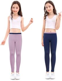 img 4 attached to Slaixiu Cotton Leggings Stretchy No 6_150 Girls' Clothing and Leggings