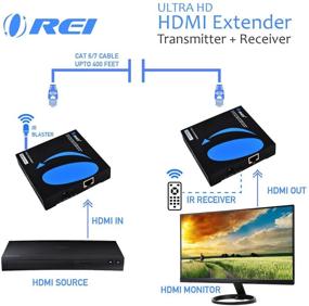 img 2 attached to 🔌 OREI 4K HDMI Extender Over Single CAT5e/CAT6 Cable - Multiple Display Matrix 4K @ 30Hz With IR - Up to 400 Ft - ProLNK Technology