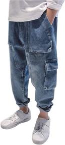 img 4 attached to Trendy Umeyda Jogger Ripped Distressed Toddler Boys' Clothing - Stylish and Durable