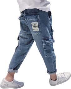 img 3 attached to Trendy Umeyda Jogger Ripped Distressed Toddler Boys' Clothing - Stylish and Durable