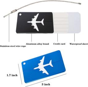 img 3 attached to HOSEN Aluminum Suitcase Labels，Travel Accessories Travel Accessories