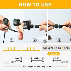 img 1 attached to VTECHOLOGY 300 LED Dual Color Changing Christmas Tree Lights - 105Ft End-to-End Plug - Christmas String Lights with 11 Modes - Ideal for Outdoor and Indoor Use