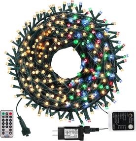 img 4 attached to VTECHOLOGY 300 LED Dual Color Changing Christmas Tree Lights - 105Ft End-to-End Plug - Christmas String Lights with 11 Modes - Ideal for Outdoor and Indoor Use