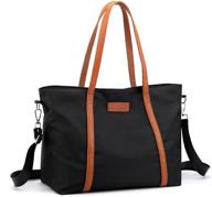 👜 stylish & practical: waterproof lightweight laptop tote bag for women - fits 15.6 inch laptop logo