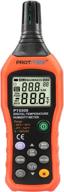 🌡️ protmex pt6508: advanced temperature humidity meter for indoor/outdoor with ambient, dew point, wet bulb features, lcd backlight, min/max hold logo