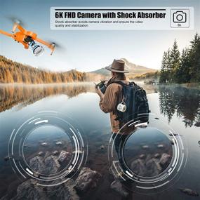 img 1 attached to 📸 X17 Adult Camera Drone, 60-Min Flight Time, 5G Wifi Quadcopter with 6K HD Anti-shake Camera, Beginner Friendly, 2 Batteries, Brushless Motor