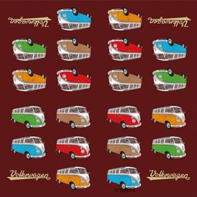 img 1 attached to 🚌 Volkswagen Samba Bus T1 Camper Van Design Printed Napkins - BRISA VW Collection (20 pcs., 13x13 Inches, 3-ply/Parade)