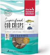 🐟 the honest kitchen superfood cod crisps - premium dog treats with cod & berries - human grade and natural logo