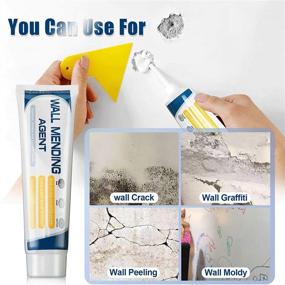 img 1 attached to 🔧 100g Wall Mending Agent: Jeteventy Drywall Patch & Repair Cream Putty + Scraper - Quick & Easy Solution to Fill Holes and Fix Cracks in Wall Surface