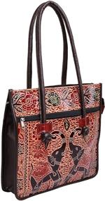 img 4 attached to 👜 Великолепная сумка-плечо из хлопковой сумочки ручной работы в индийском стиле из кожи: вечное модное высказывание!