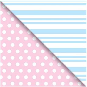 img 1 attached to 🎁 Jillson Roberts Bulk Gift Wrap: 1/4 Ream, Double-Sided Reversible, 12 Color Combinations, 24" x 208', Pastel Pink/Pastel Blue